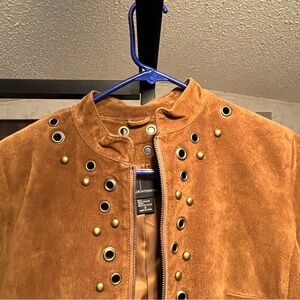 Grommet Leather Jacket